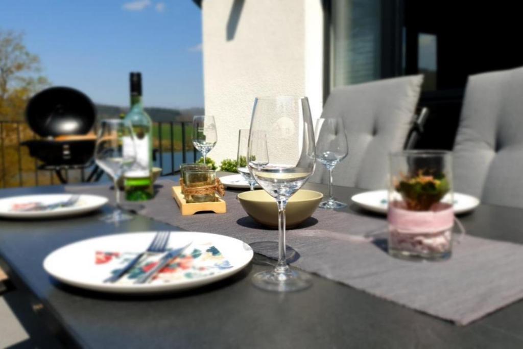 Diemelblick Acht - Ferienhaus Fuer 6 Personen Mit Sauna, Garten Und Dachterrasse Mit Panoramablick Heringhausen Kültér fotó